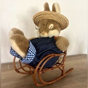 RARE!! VINTAGE GRANDPA NON NON BUNNY RABBIT 13" SOFTEES GEMINI TOYS